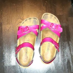 Patent pink sandals size 34 - 2.5 or 3 girl's shoe